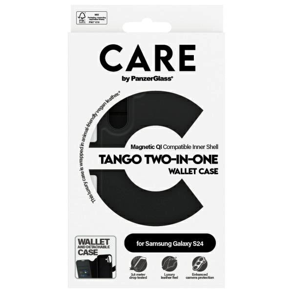 CARE af PanzerGlass Feature Tango 2in1 Wallet Case til Samsung Galaxy S24 - sort