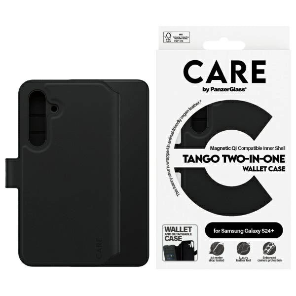 CARE af PanzerGlass Feature Tango 2in1 Wallet Case til Samsung Galaxy S24+ - sort