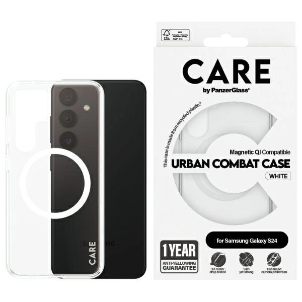 CARE af PanzerGlass Flagship QI Case til Samsung Galaxy S24 - Transparent