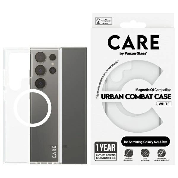 CARE af PanzerGlass Flagship QI Case til Samsung Galaxy S24 Ultra - Transparent