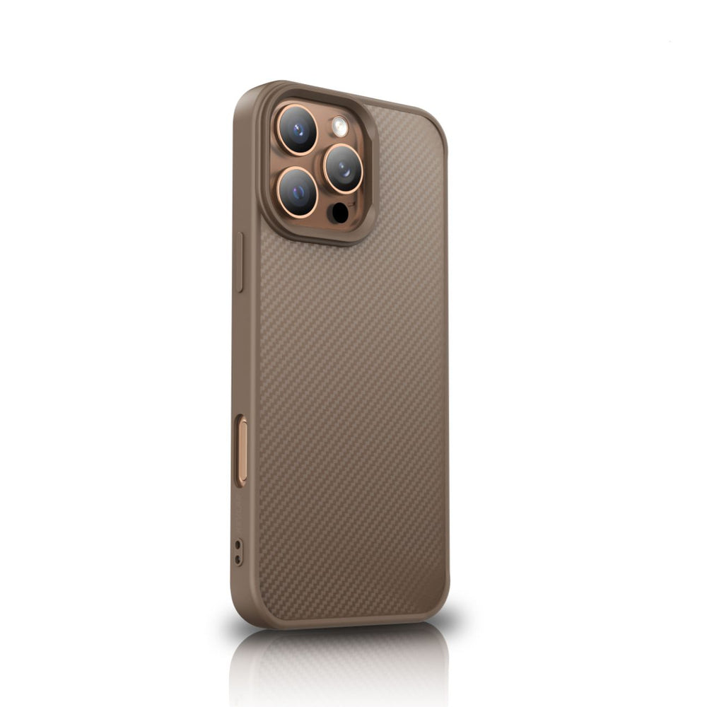Wozinsky Carbon Fiber Case med MagSafe til Samsung Galaxy S25 - Brown
