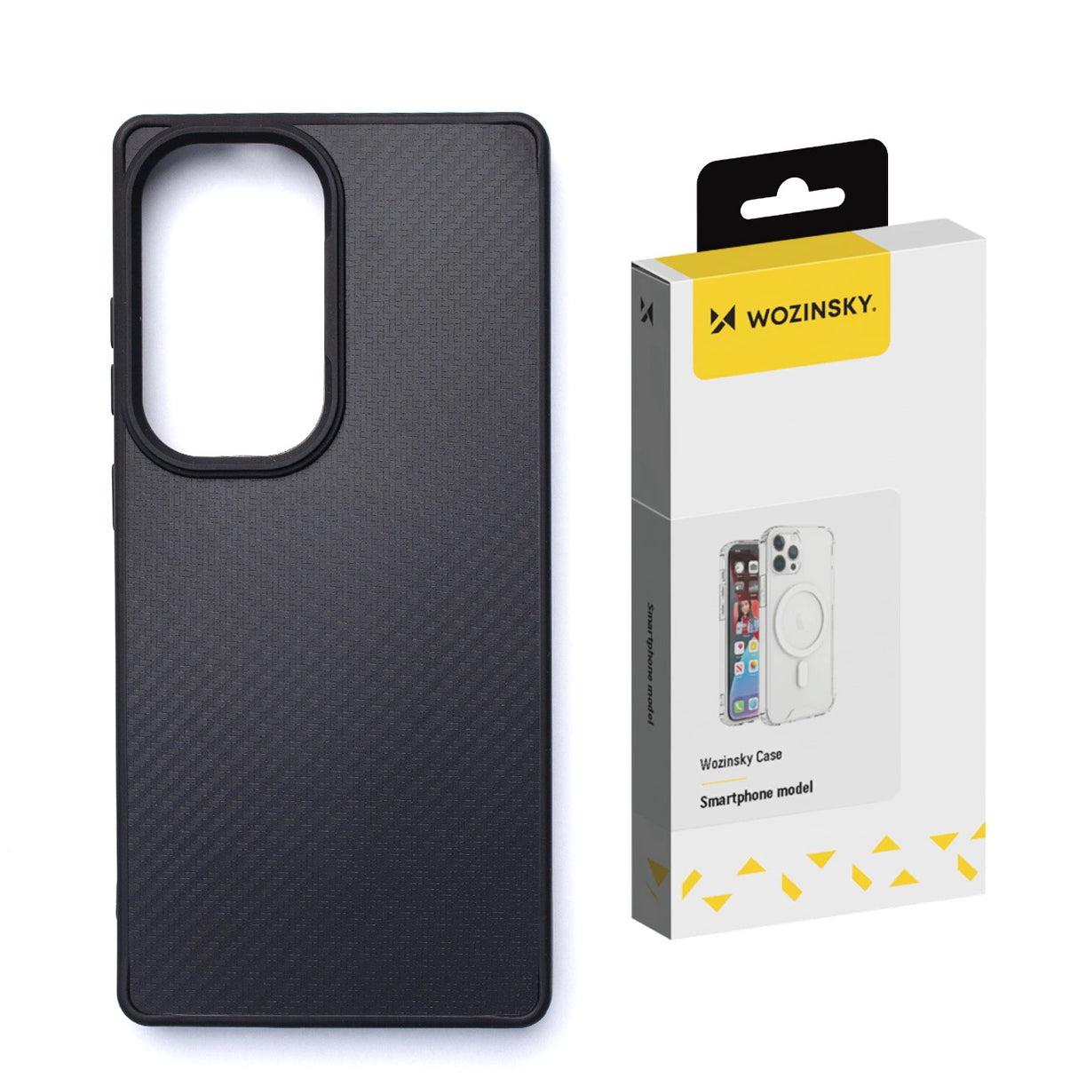 Wozinsky Carbon Fiber Case med MagSafe til Samsung Galaxy S25 - sort