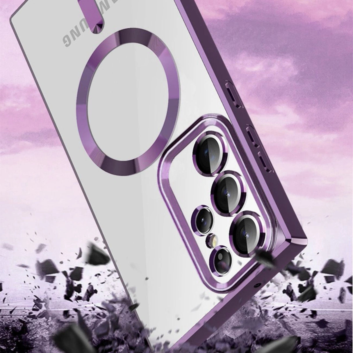 Wozinsky Elektroplateret Magsafe Case til Samsung Galaxy S24 FE - sort