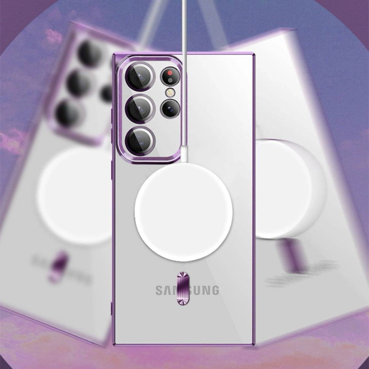 Wozinsky Electroplated Magsafe-foder for Samsung Galaxy S24 FE - sølv