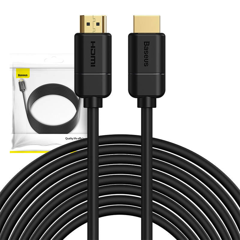 Baseus 2x HDMI 2.0 4K 30Hz Kabel, 3D, HDR, 18Gbps, 8m (sort)