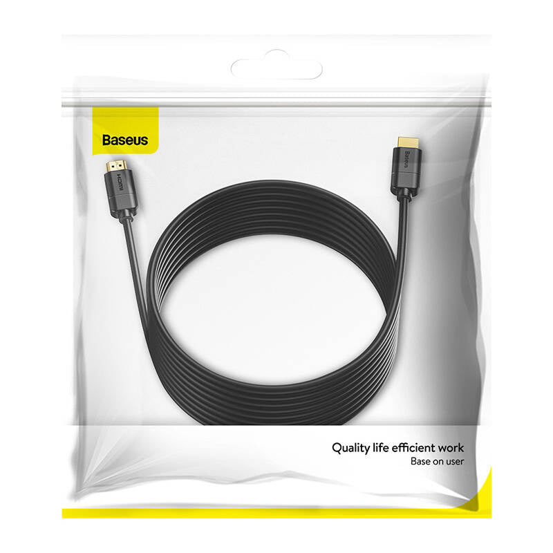 Baseus 2x HDMI 2.0 4K 30Hz Kabel, 3D, HDR, 18Gbps, 8m (sort)
