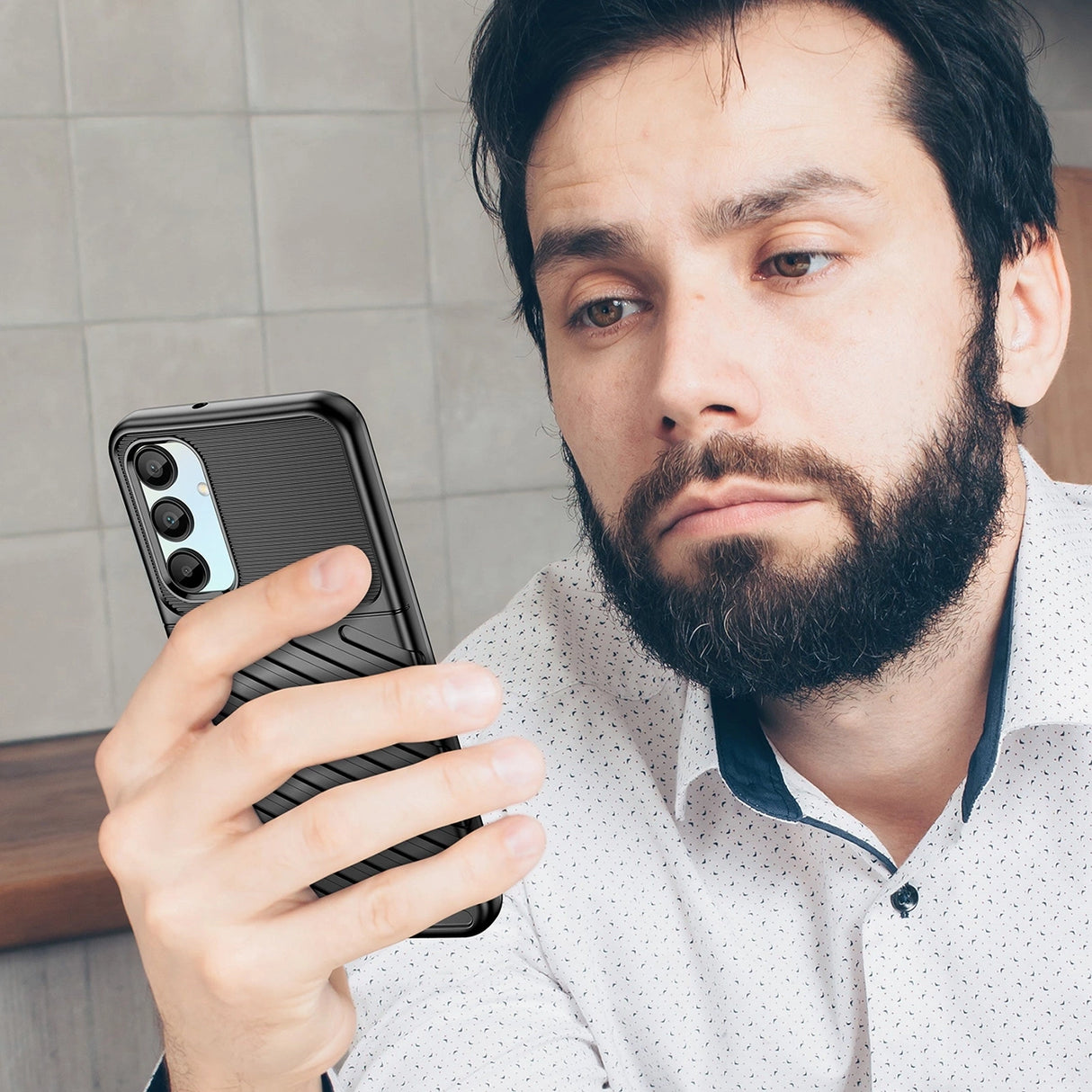 Thunder Case til Samsung Galaxy A56/A36 Silicone Armored Cover - sort