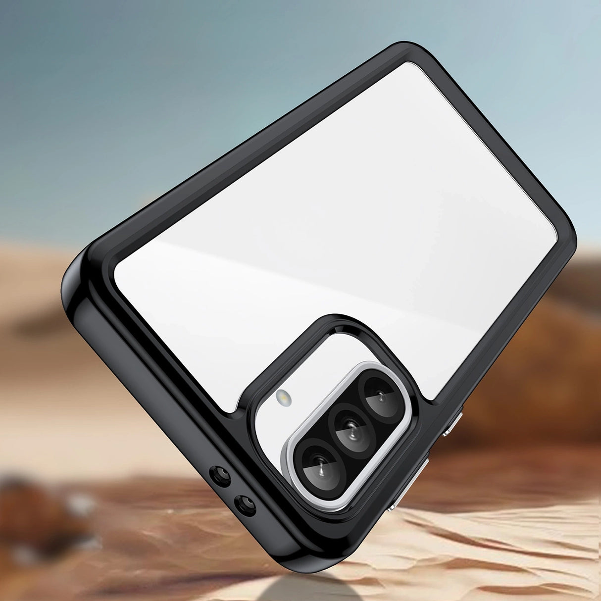 Udendørs rumkasse til Samsung Galaxy A56 Dæk med fleksibel ramme - sort
