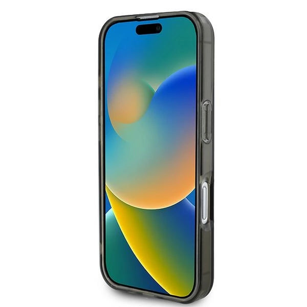 Guess IML Glitter Circle MagSafe-hylster til iPhone 16 - sort