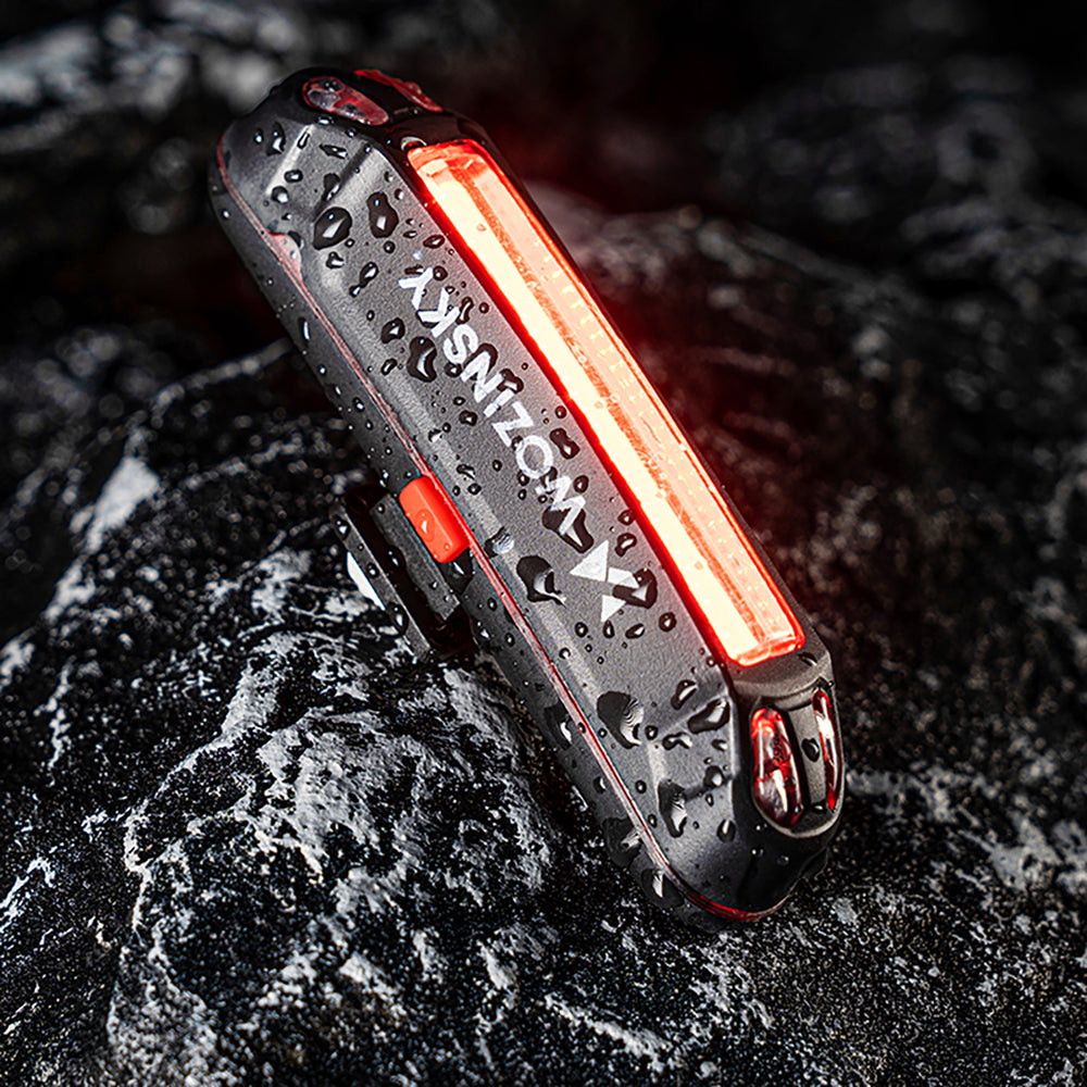 Wozinsky WSBLB3 Forside (1000 lm) og bageste USB-C Bike Light Set - sort