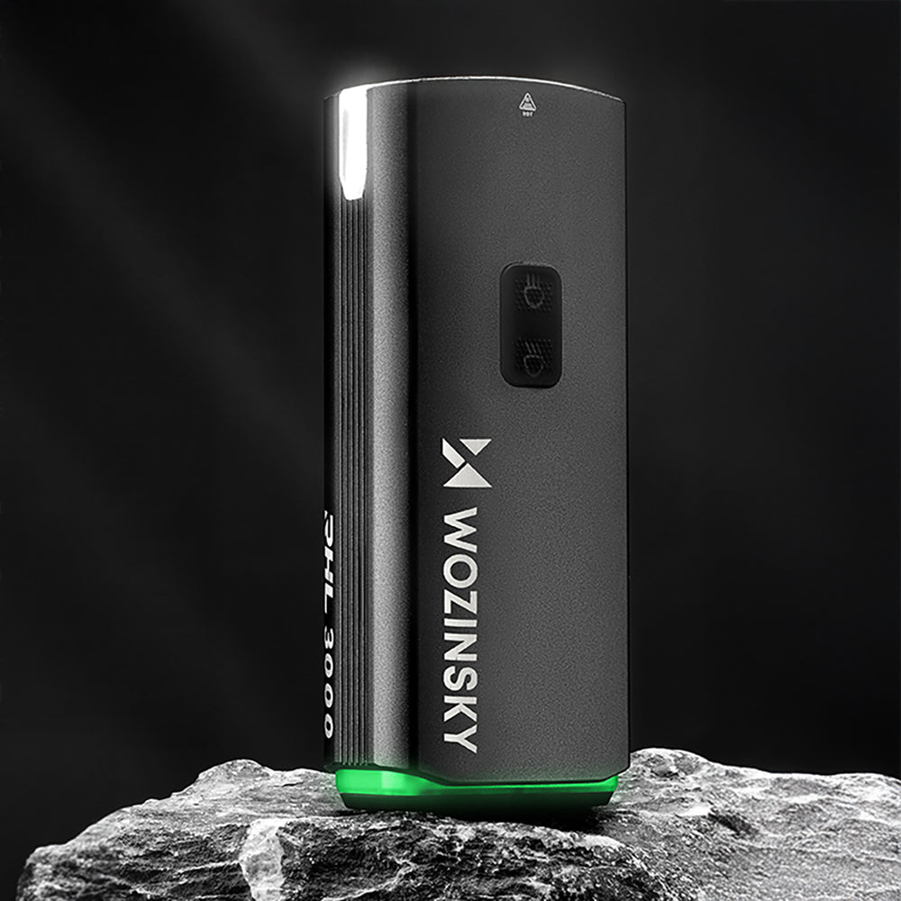Wozinsky Front Bike Light + USB-C-kabel (3000 lm) - sort