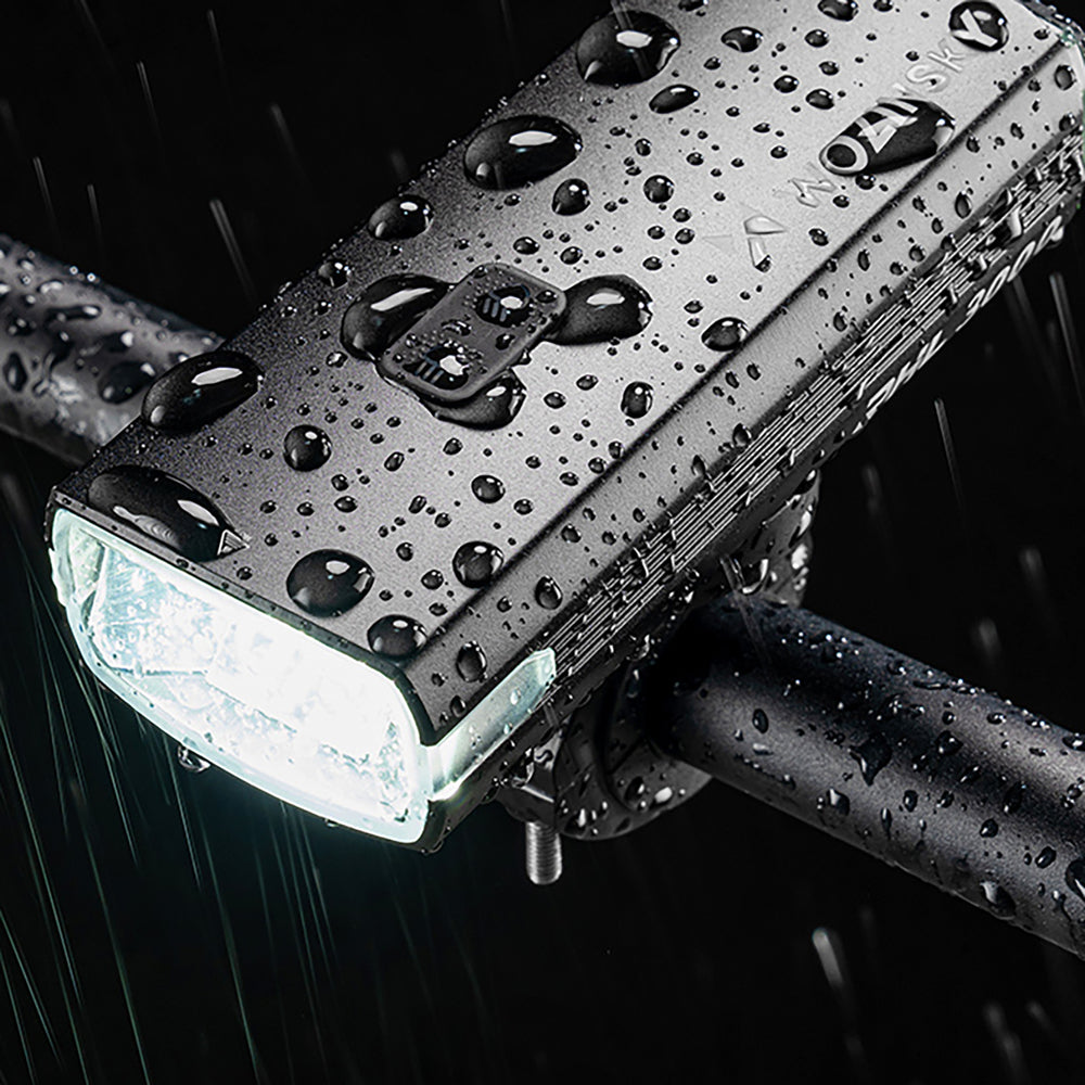 Wozinsky Front Bike Light + USB-C-kabel (3000 lm) - sort