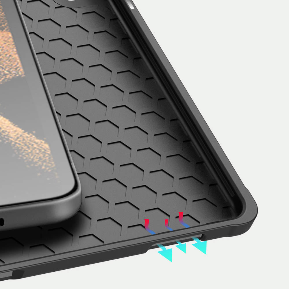 Dux Ducis Domo sammenklappeligt dæksel til tablet med Smart Sleep-funktion Samsung Galaxy Tab S8/S9 Ultra stativ sort
