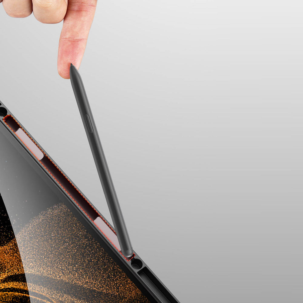 Dux Ducis Domo sammenklappeligt dæksel til tablet med Smart Sleep-funktion Samsung Galaxy Tab S8/S9 Ultra stativ sort