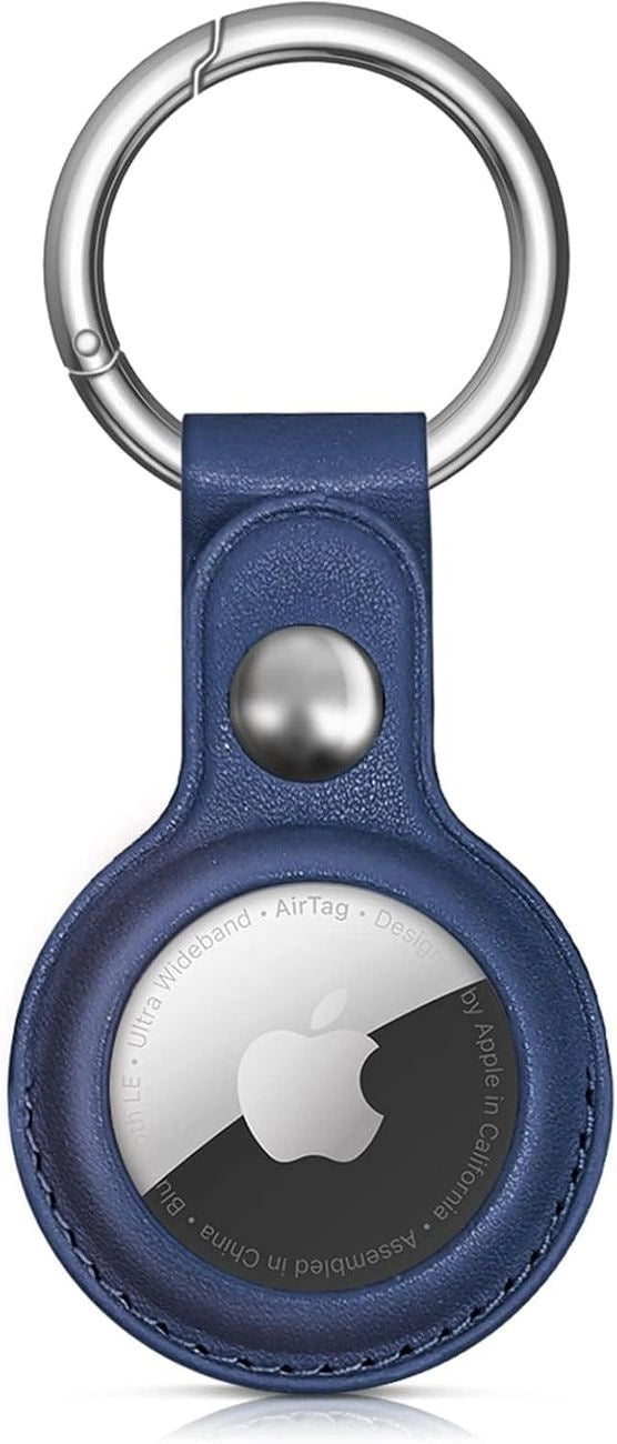 Apple AirTag PU læderfoder - blå