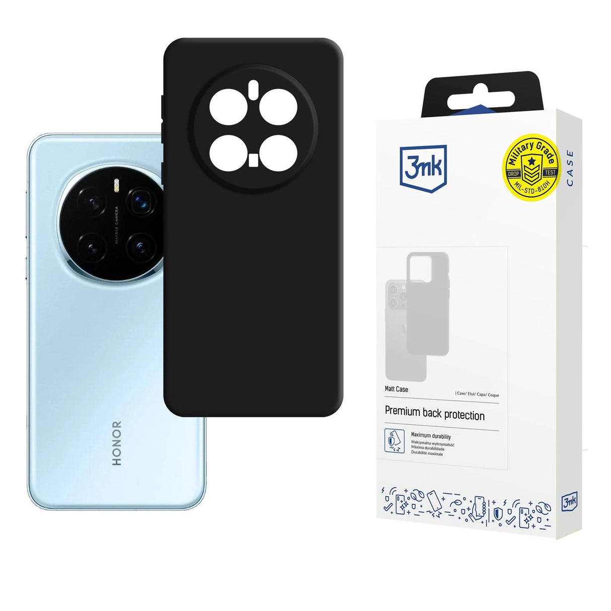 3mk Matt Case til Honor Magic 7 Pro - sort