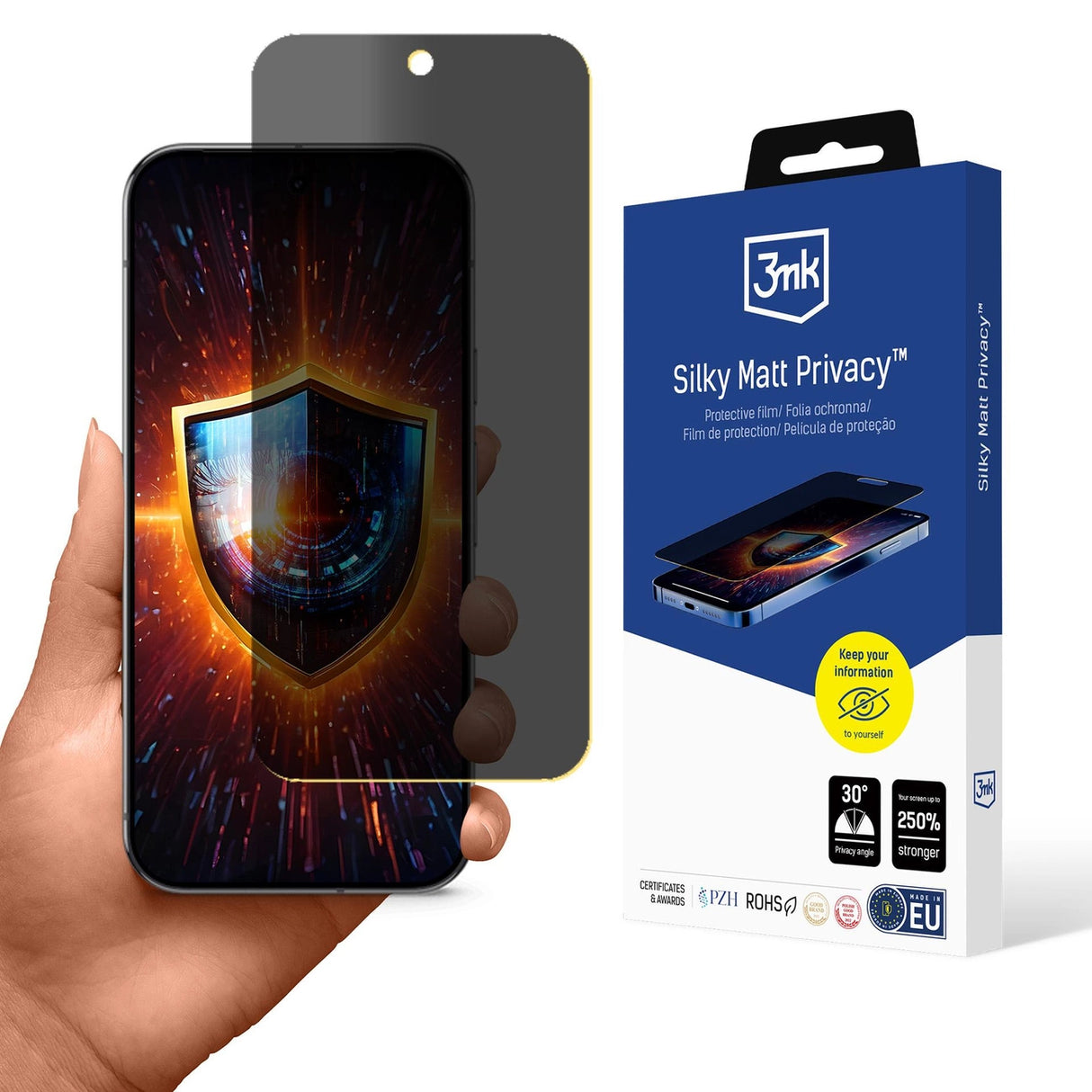 Privacy Screen Protector 3mk Silky Matt Privacy til Google Pixel 9 Pro