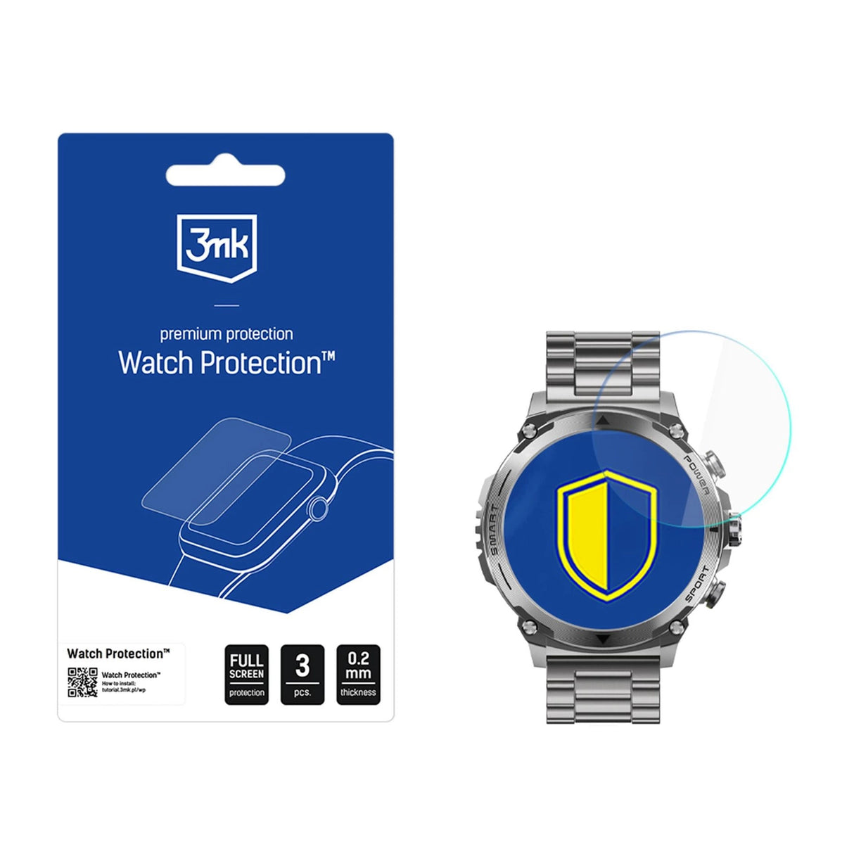Smartwatch skærmbeskytter 3mk Watch Protection FlexibleGlass til Garett Atom