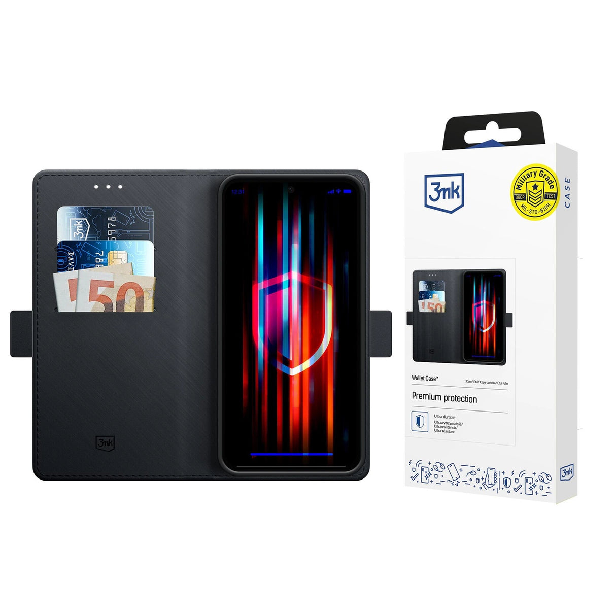 3mk Wallet Case til Xiaomi 14T Pro - sort