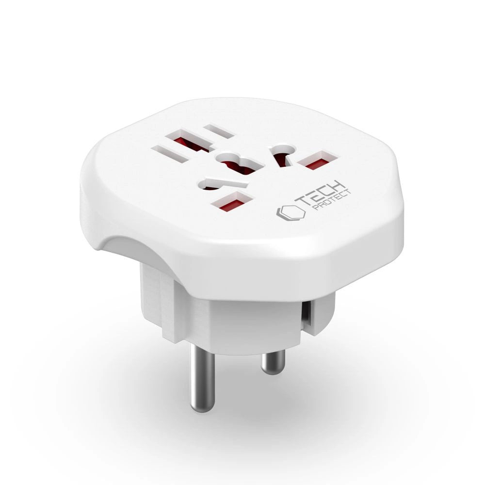 Tech-Protect Universal Travel Adapter til EU - hvid