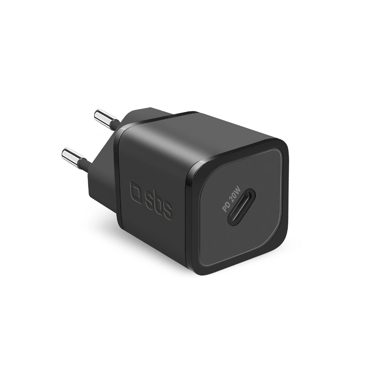 SBS TETRGAN1C20K 20W GaN USB-C Wall Charger med Power Delivery - sort