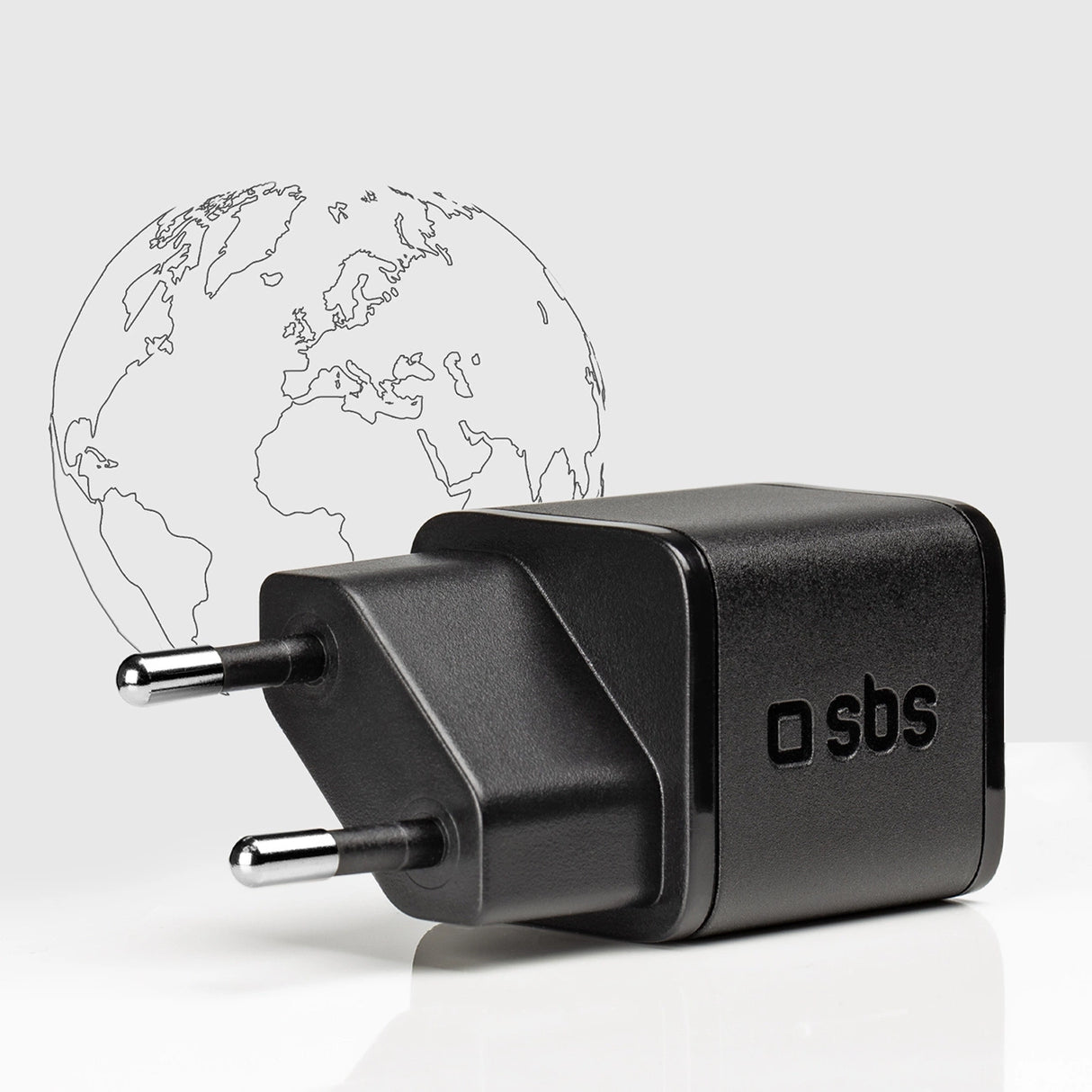 SBS TETRGAN1C20K 20W GaN USB-C Wall Charger med Power Delivery - sort