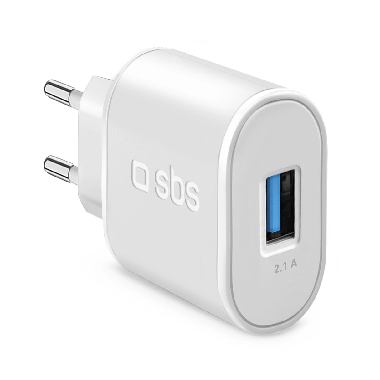 SBS TETR1USB2AWFAST 10W USB-A Wall Charger - hvid