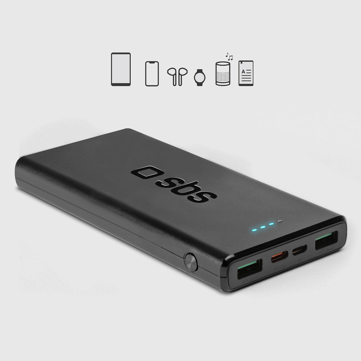 Powerbank SBS TTBB10000FASTPD20K 10000 mAh 20W med Power Delivery - sort