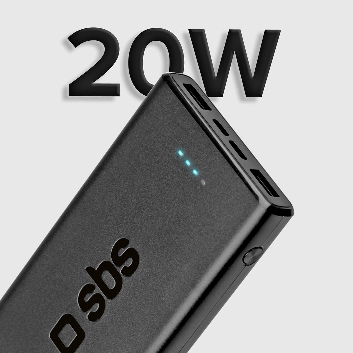 Powerbank SBS TTBB10000FASTPD20K 10000 mAh 20W med Power Delivery - sort