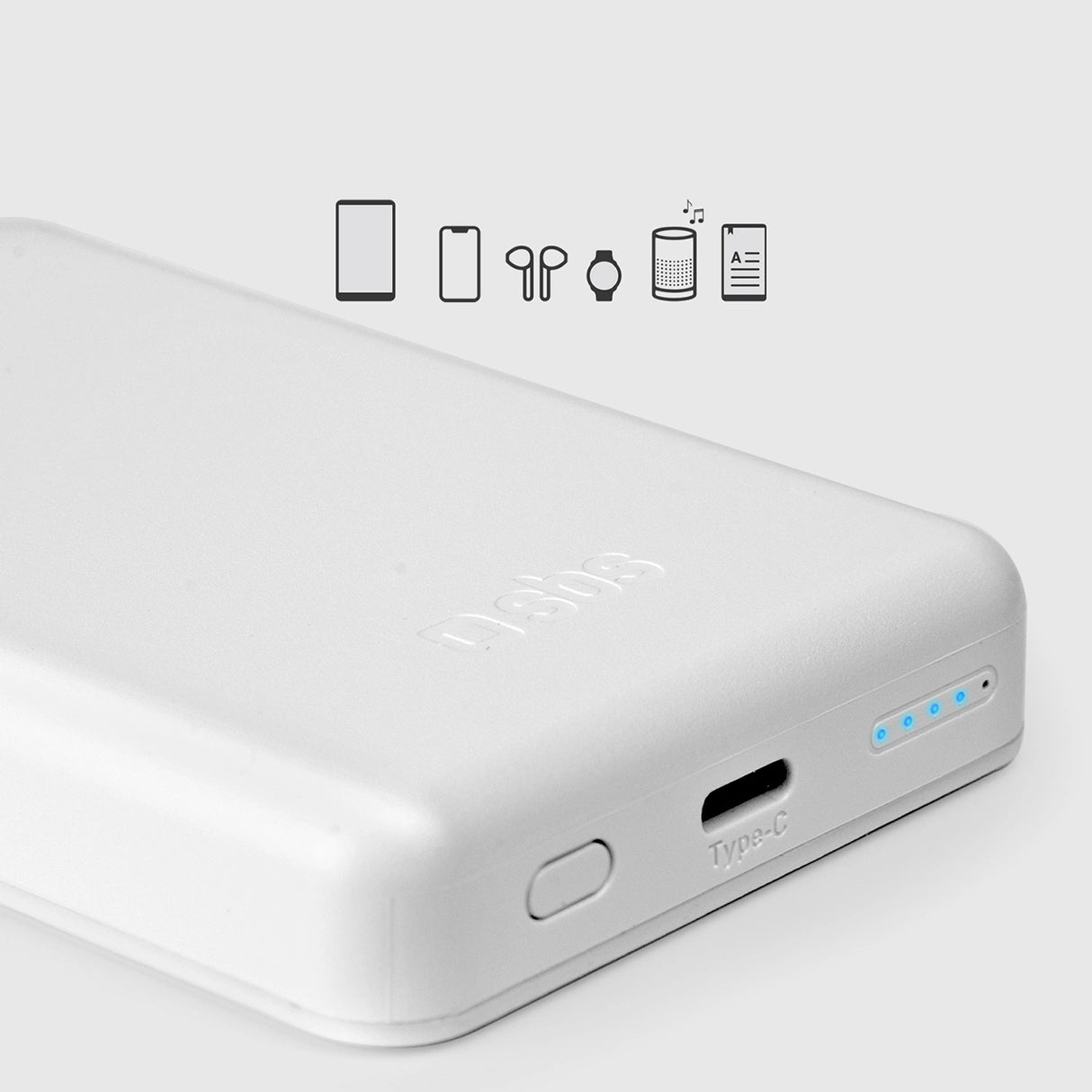 Powerbank SBS TEBB5000MAG1CW 5000 mAh USB-C, MagSafe kompatibel - hvid