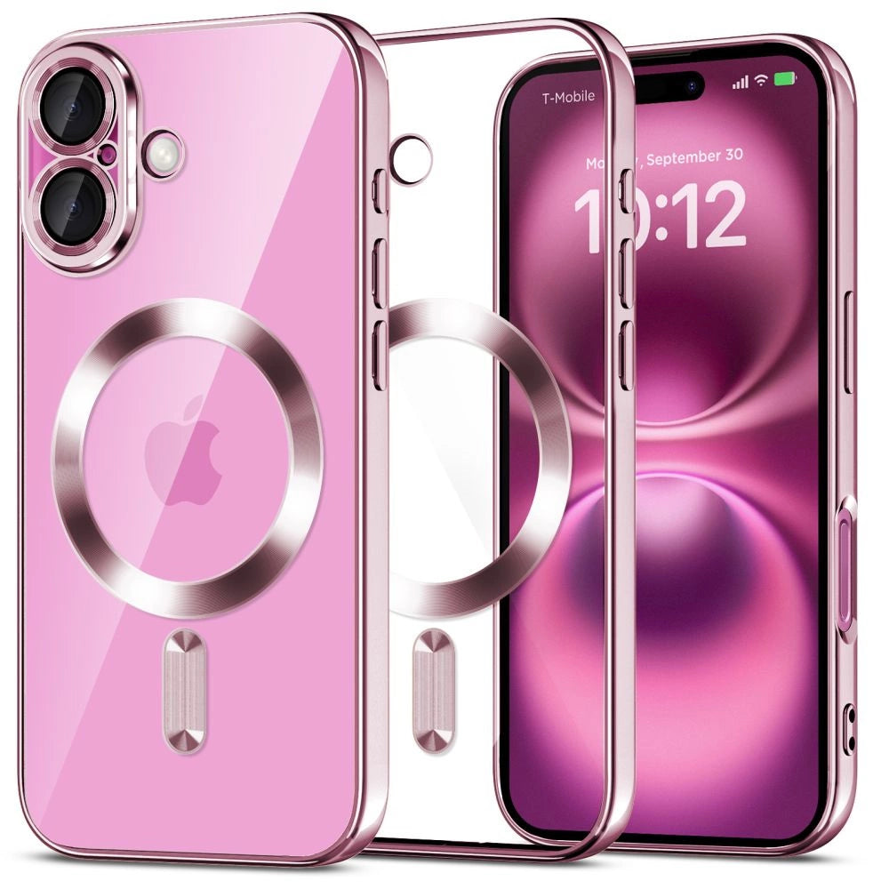 Tech-Protect MagFlex MagSafena iPhone 16 Case - Klar / Pink