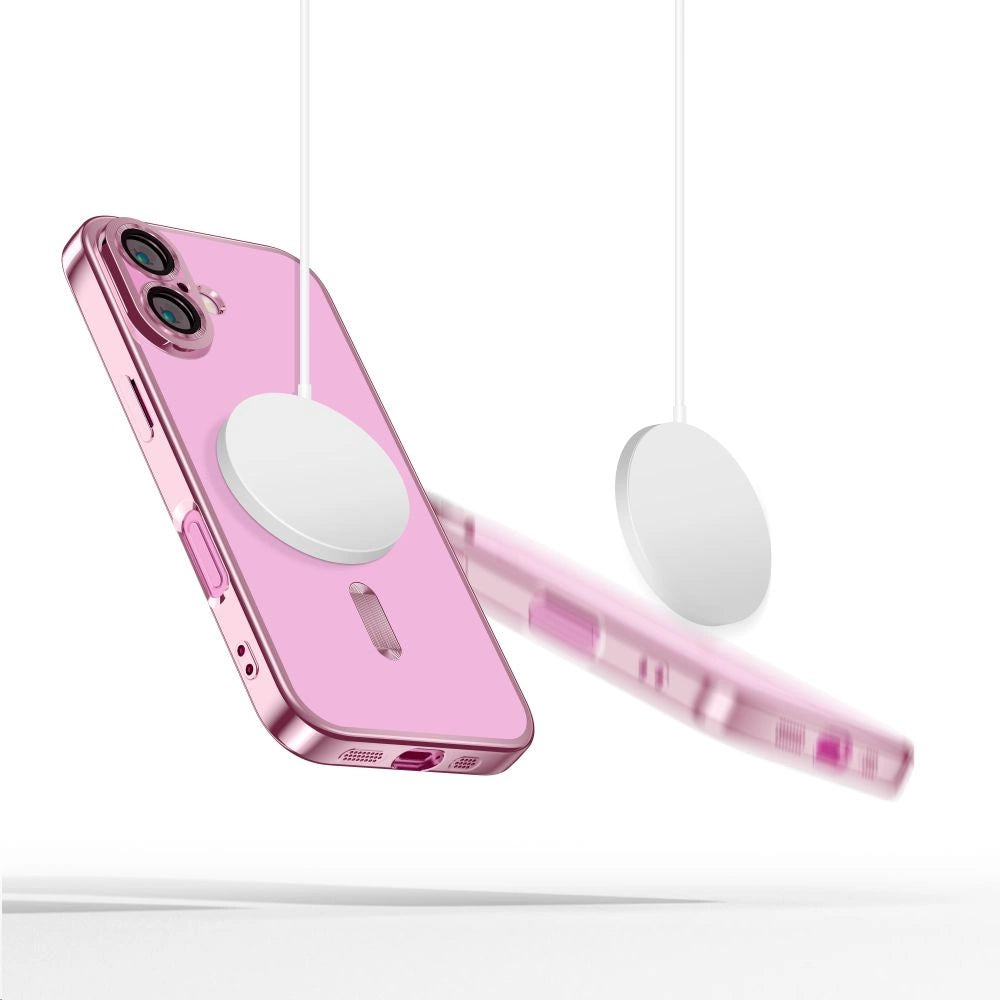 Tech-Protect MagFlex MagSafena iPhone 16 Case - Klar / Pink
