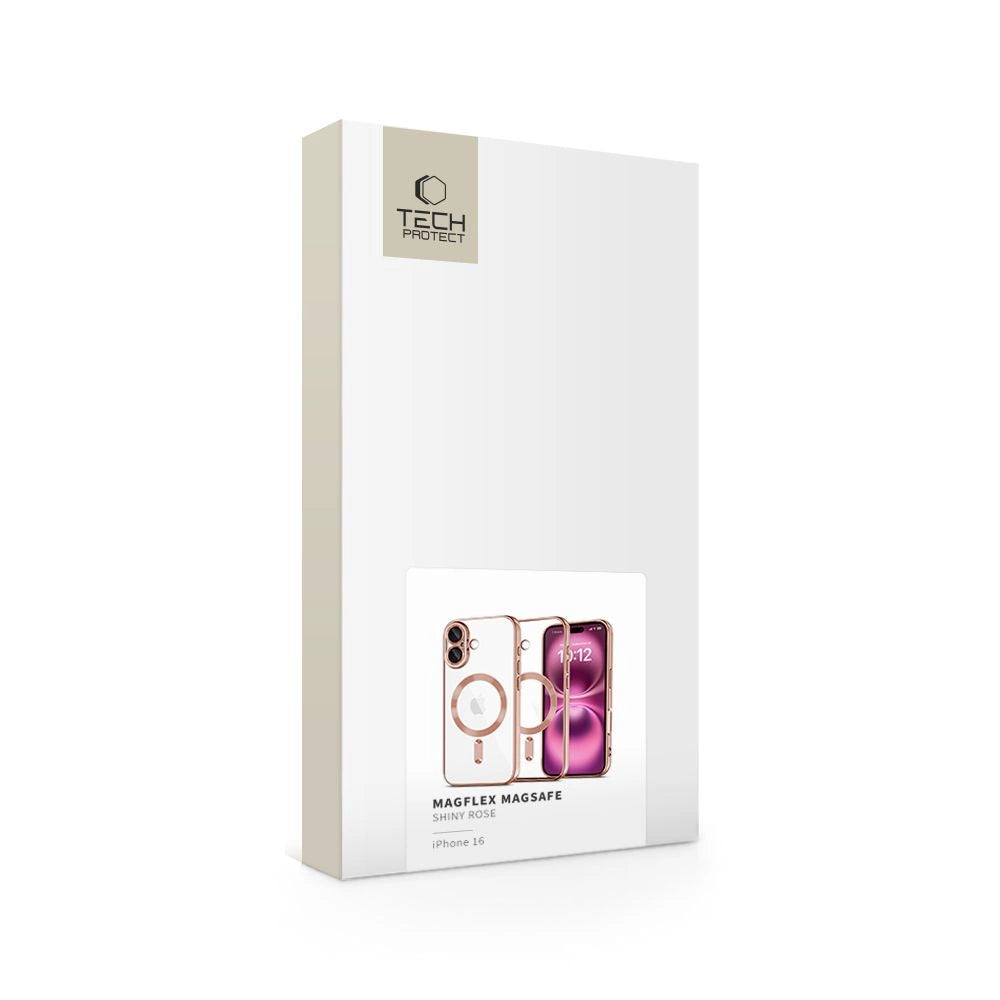 Tech-Protect MagFlex MagSafena iPhone 16 Case - Klar / Pink