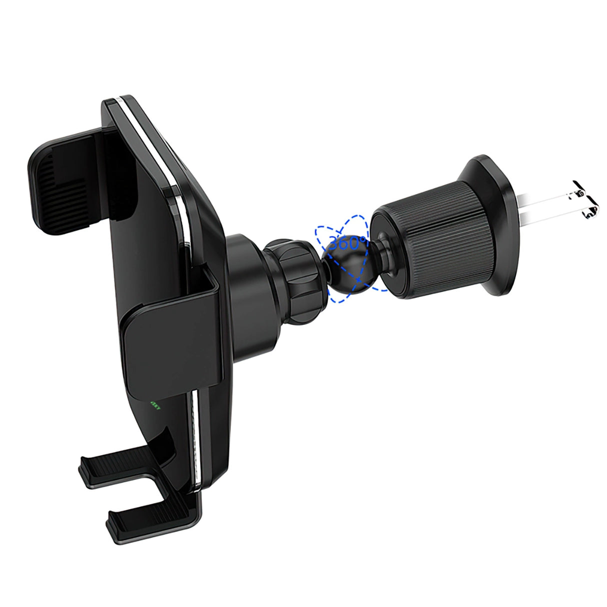 Wozinsky WEDZ-3Y8S klemme bilholder med 15W induktiv oplader til telefon på luftventilen - sort