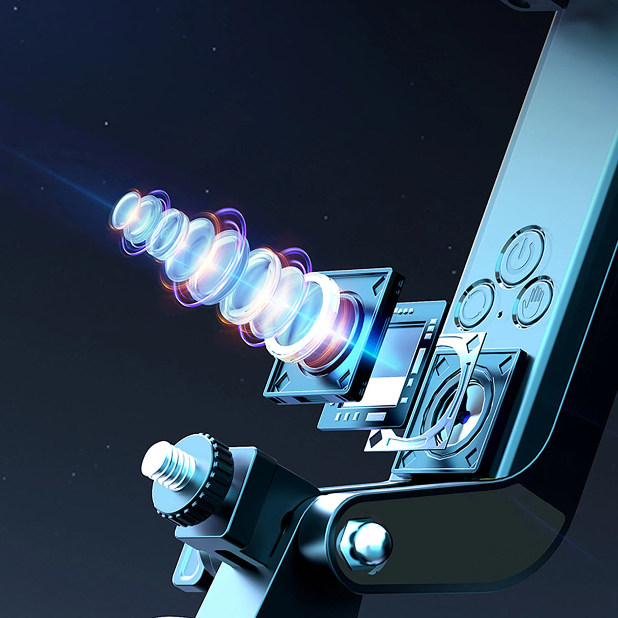 Wozinsky WST-360YS Selfie Stick med Tripod-funktion med 360 ° AI Auto Face Tracking Gesture Control - sort