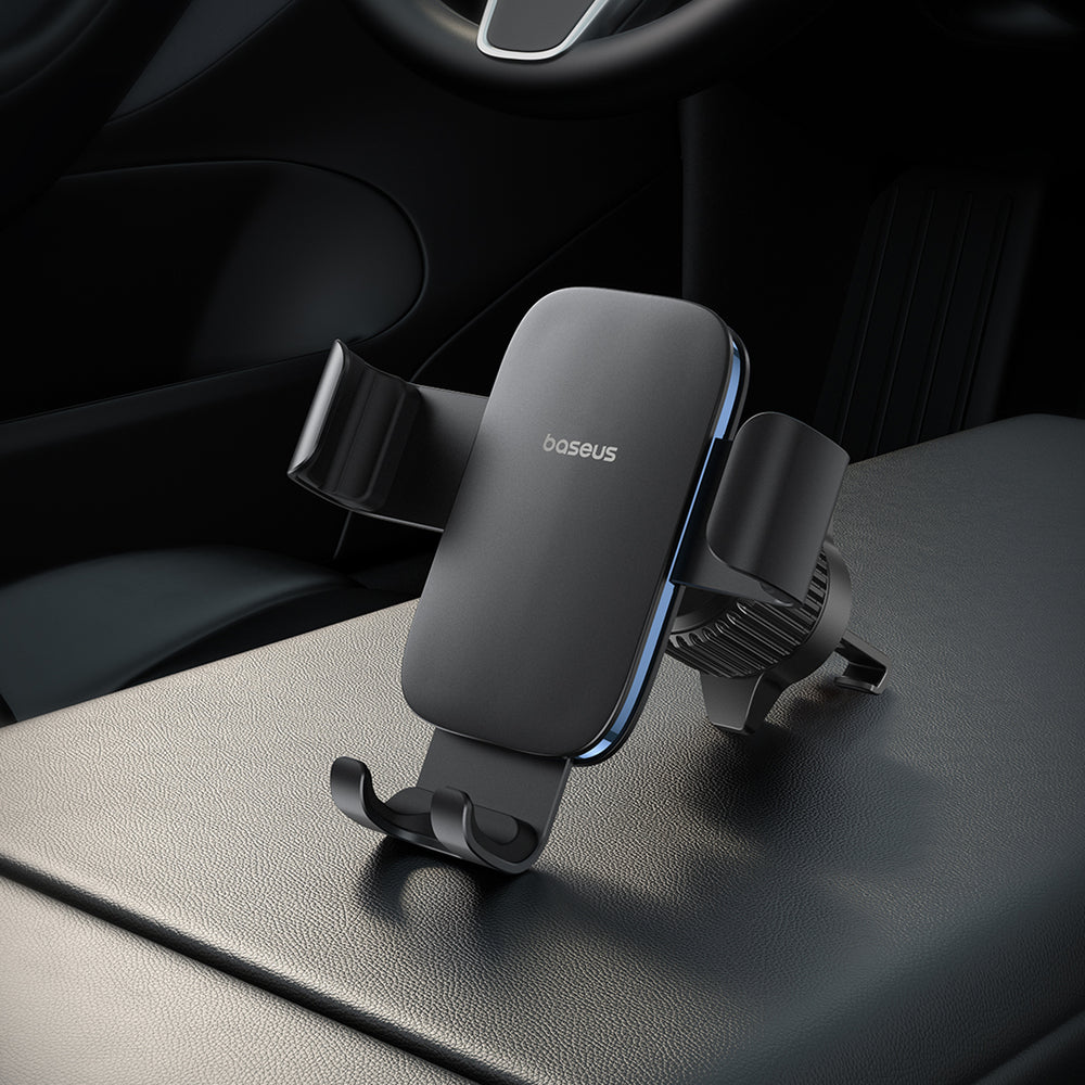 Baseus Metal Age 3 Car Phone Holder, Gravity, for Air Vent - Black