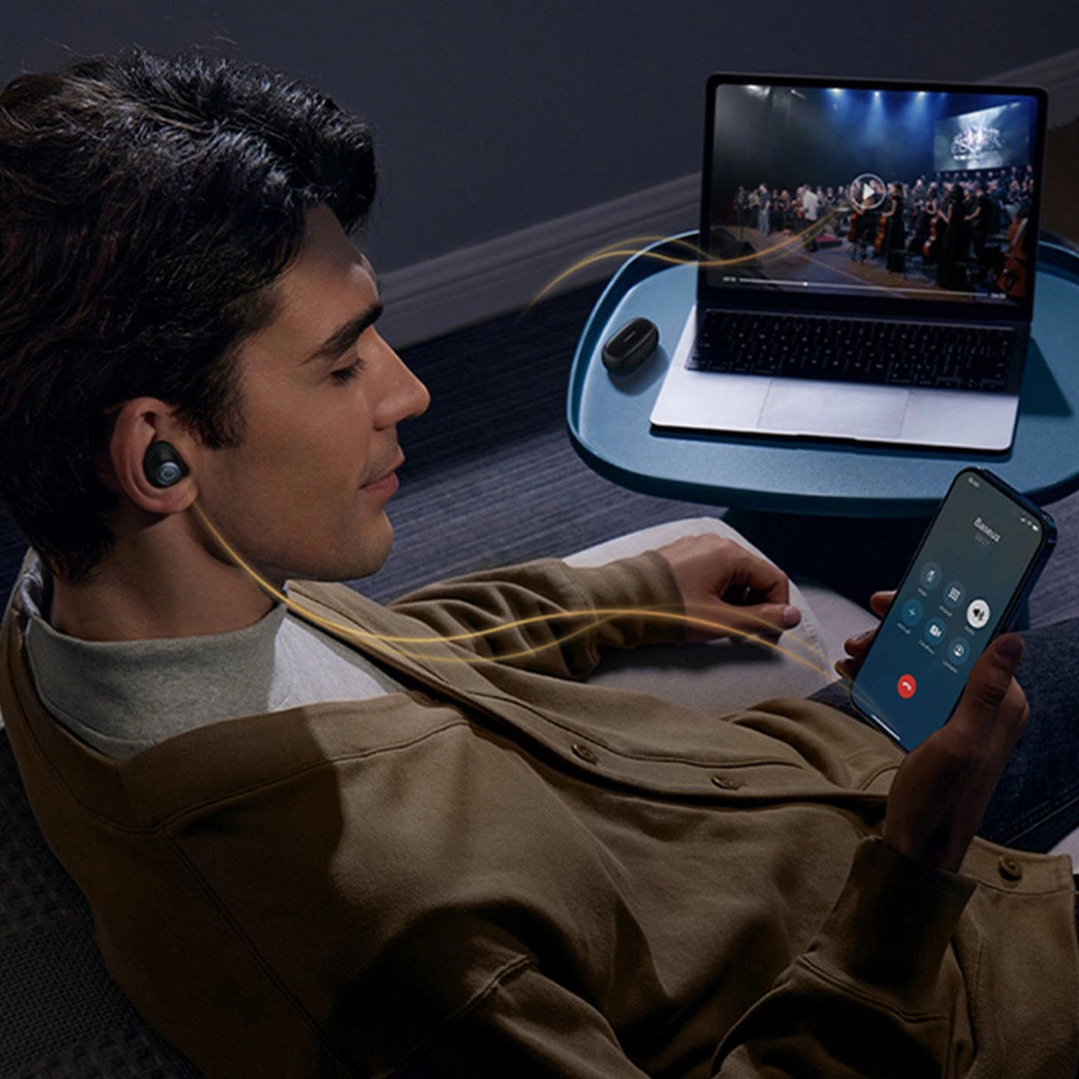 Baseus Bowie MA20 Pro TWS trådløse hovedtelefoner med ANC og IPX6 - sort