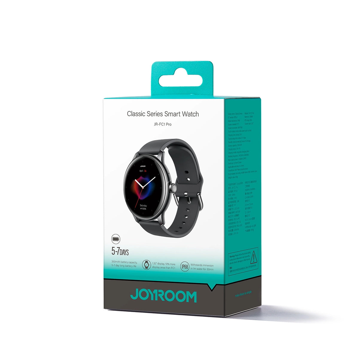 Joyroom Classis Series JR-FC1 Smartwatch med opkaldsbesvarelsesfunktion / IP68-beskyttelse - mørk grå