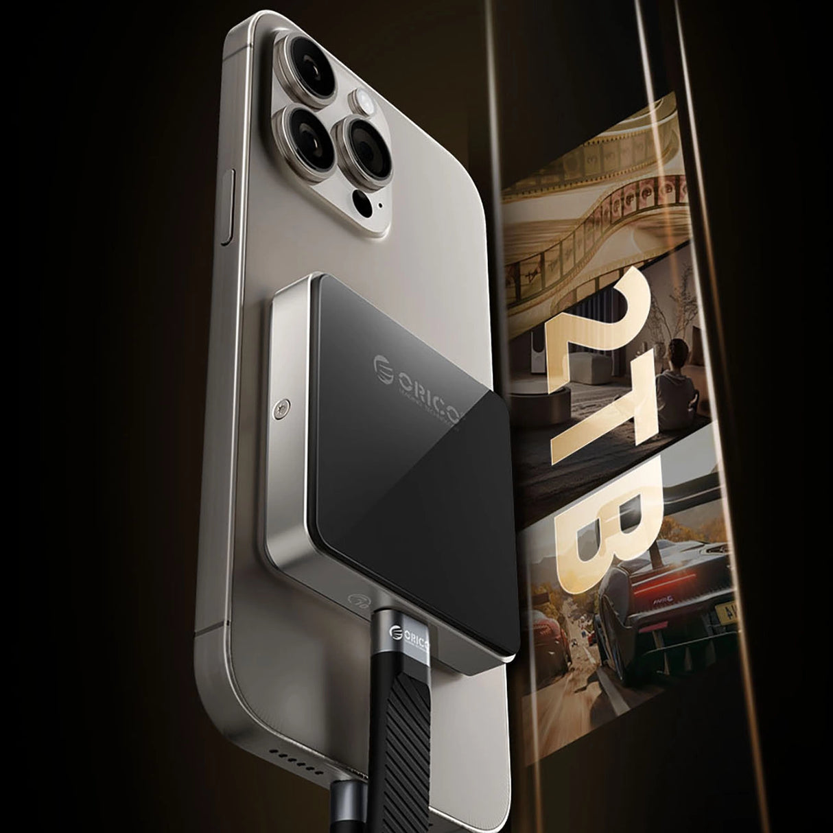 Orico AP30-G2 M.2 NVME Magnetisk Disk Drive Bay MagSafe USB-C 3.2 - sort