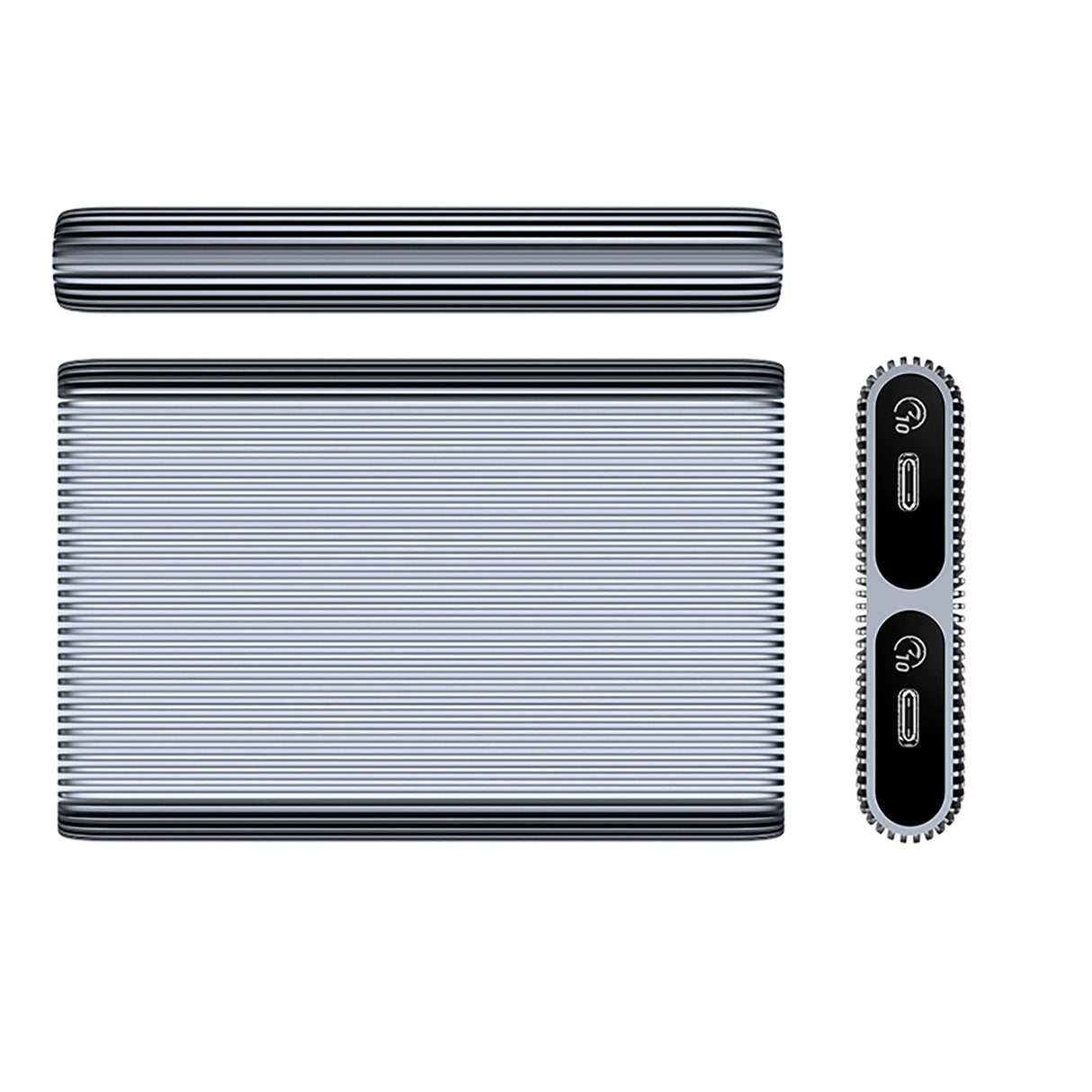 Orico AM2C3-2N Dual Disk Caddy til to M.2 NVME USB-C 3.2 10Gb/s drev - Grå