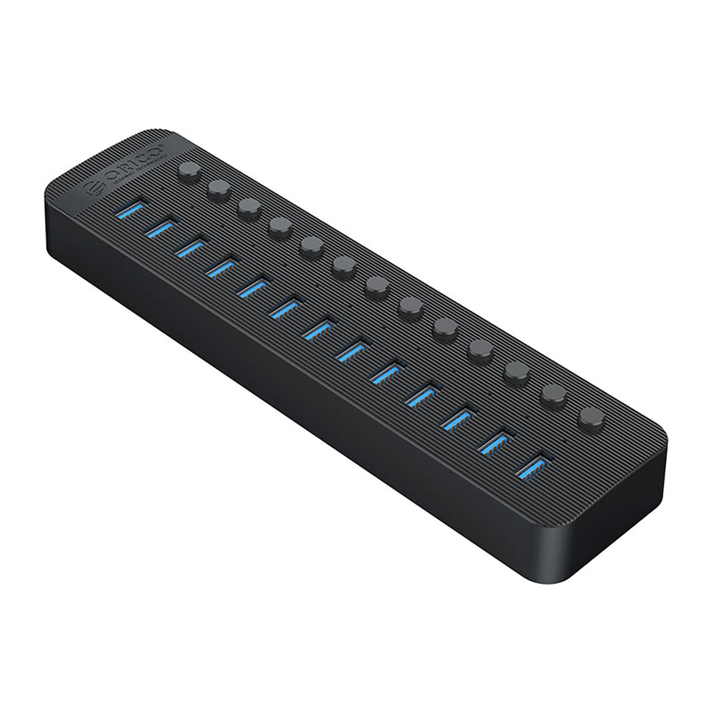 Orico CT2U3-13AB 13x USB-A 3.0 Hub med Switches - sort