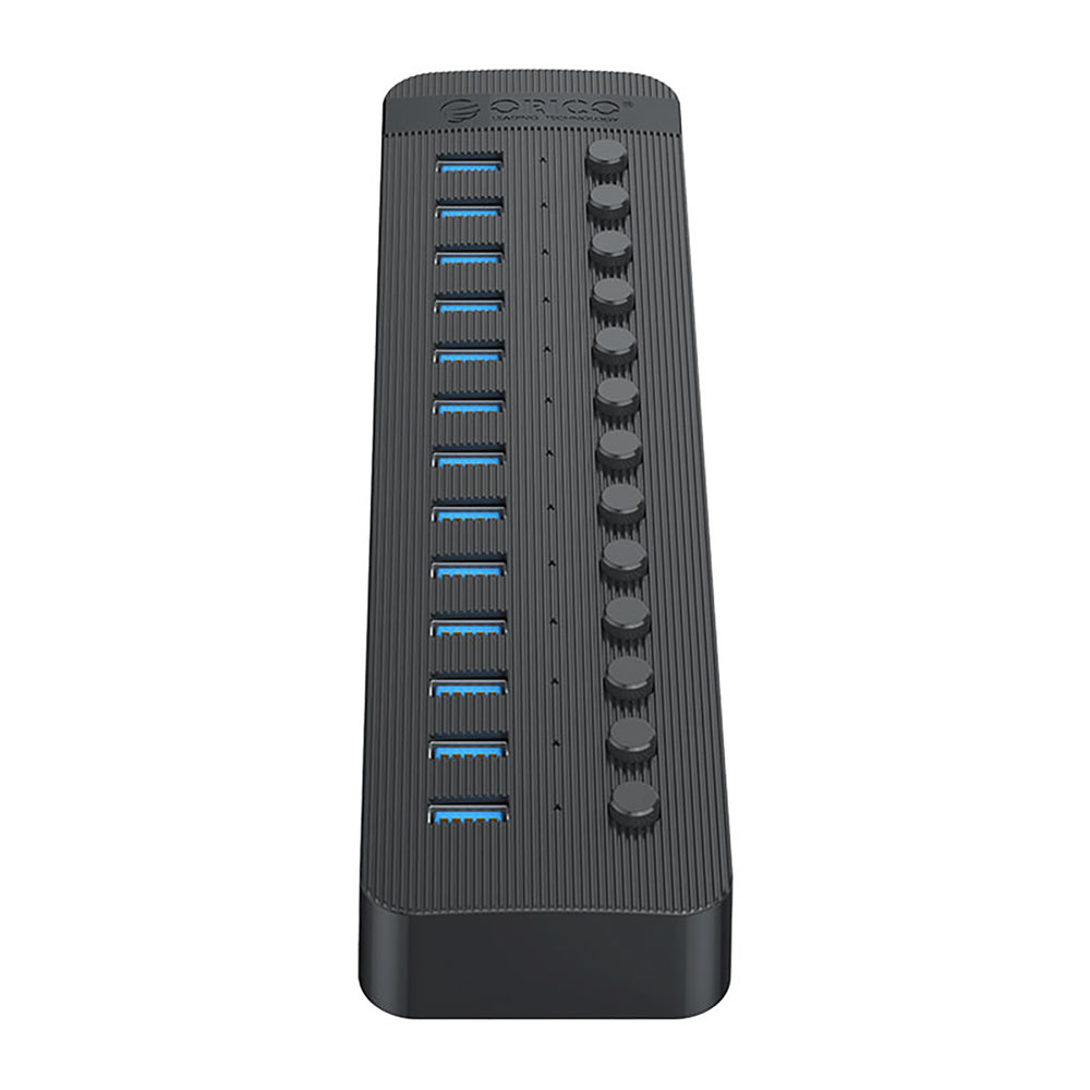 Orico CT2U3-13AB 13x USB-A 3.0 Hub med Switches - sort