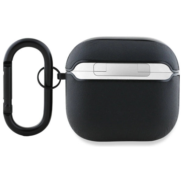 AMG læder hvid logo case til AirPods 4 - sort / hvid