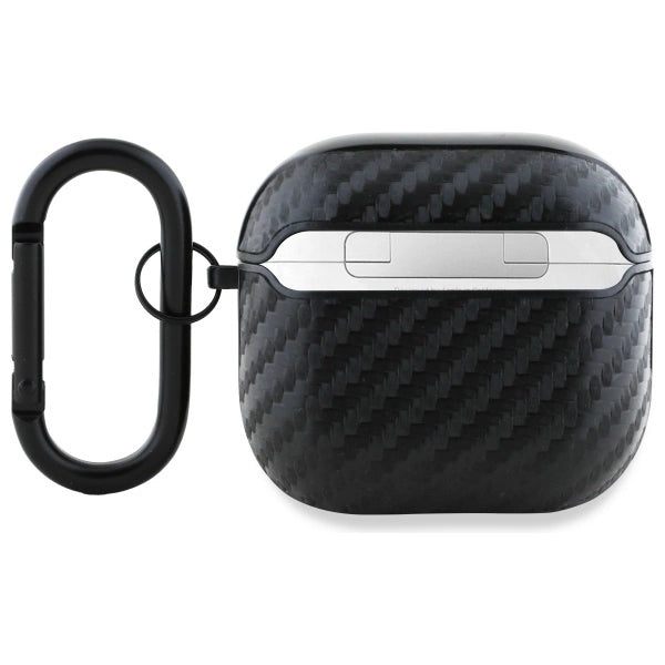 BMW Carbon Double Metal Logo Case til AirPods 4 - sort