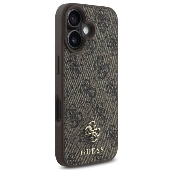Guess 4G Small Classic MagSafe iPhone 16 Case - Brunt