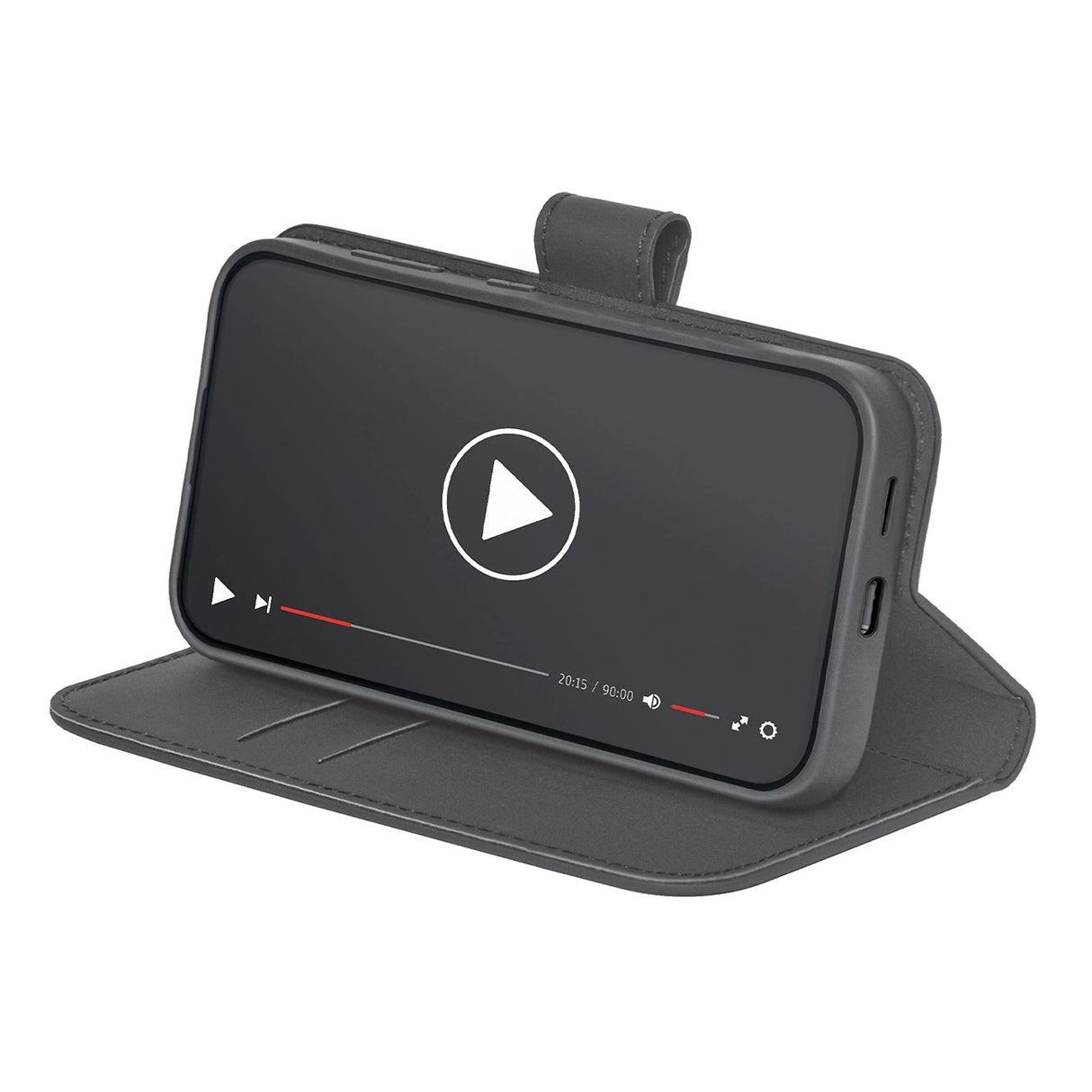 Puro Booklet Case with Flip and Wallet for Samsung Galaxy S25 - Black