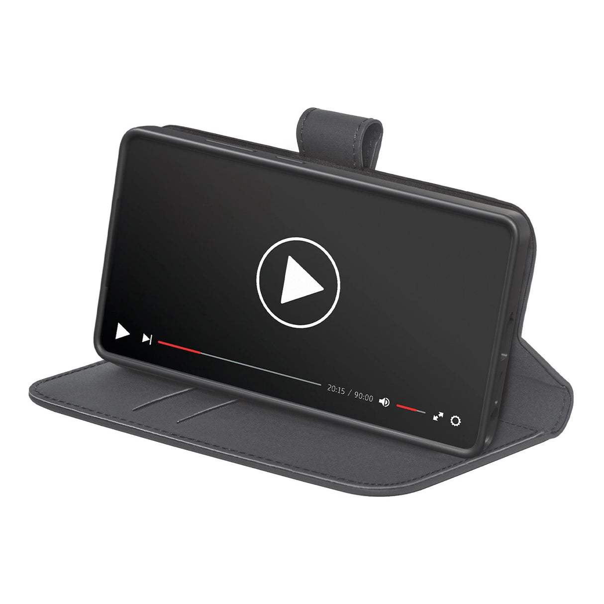 Puro Booklet Case with Flip and Wallet for Samsung Galaxy S25 Ultra - Black