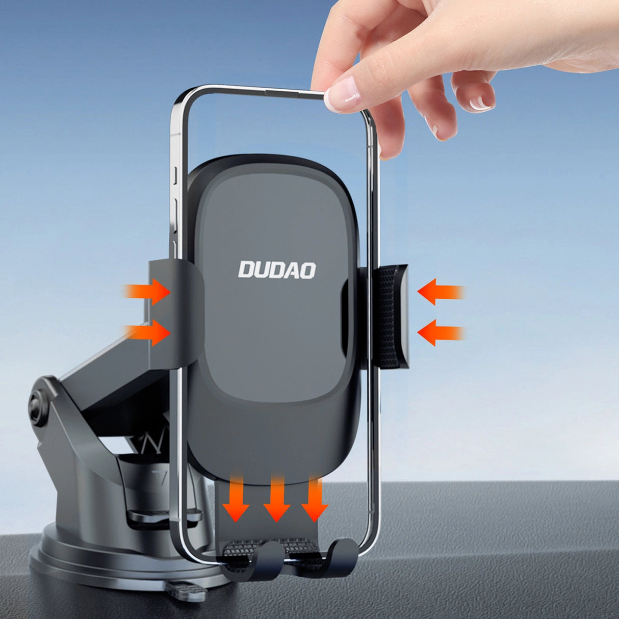 Dudao F5N+ smartphone holder med sugekop, gravity - sort