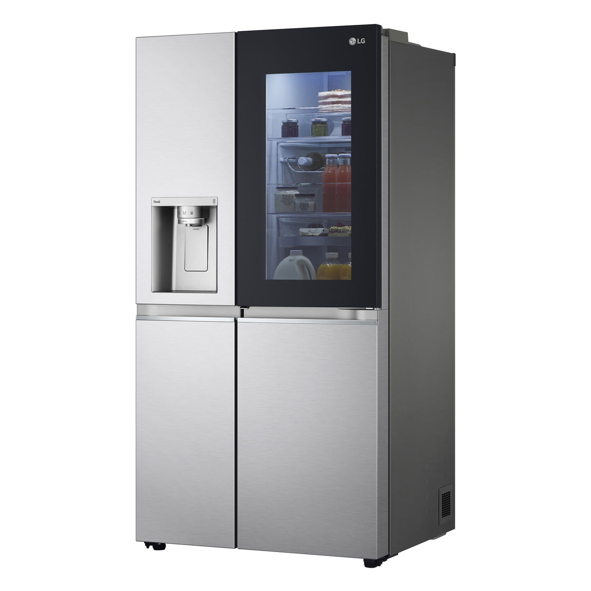 LG InstaView GSXV90BSAE side-by-side køle-fryseskab Fritstående 635 L Rustfrit stål