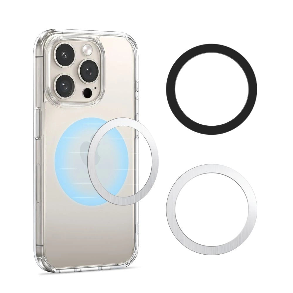 Tech-Protect MMP-110 2in1 Magnetisk Ring med MagSafe - Sølv-Sort